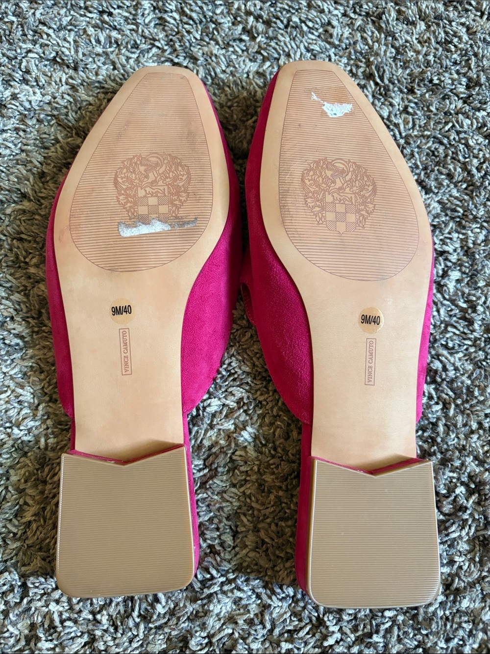 Vince Camuto Women's Pink Suede Slip-On Mules - Picture 3 of 4